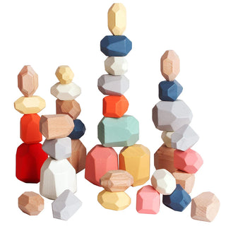 Sorting Stacking Rocks Stones Montessori Toys